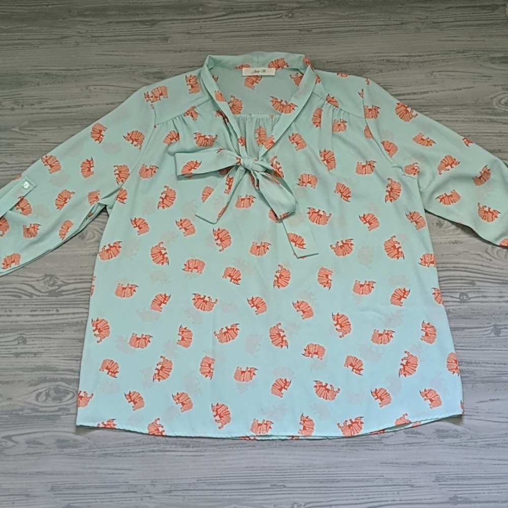 Rhino print blouse from ModCloth
